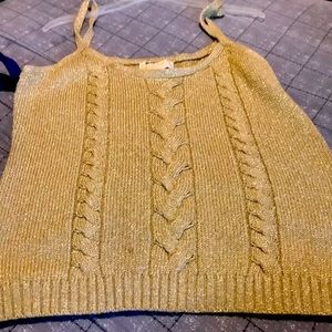 Gold Michael Kors sleeveless  sweater tank top